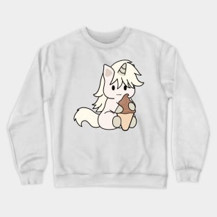 White Unicorn Ice Cream Chocolate Crewneck Sweatshirt